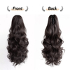 Fluffy Wavy Claw Clip Ponytail | 20 Inch Darkest Brown Synthetic Hair Extension, Comfortable Clip-on Hairpiece for Women, Ideal for All Occasions