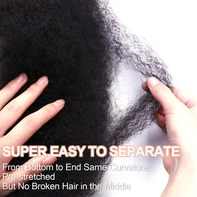 ISWEET Afro Kinky Human Hair 16 Inch 4C Kinky Curly Bundles 50g Perfect for Mini Twist & Dreadlocks 1B Natural Black Hair Extensions