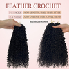 ISWEET Salon‑Grade Curly Feather Crochet Human Hair – 22 Inch 60g Pre‑Separated Pre‑Looped, Invisible & Thick, Tangle‑Free Reusable Boho Braids Extensions