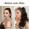 Fluffy Wavy Claw Clip Ponytail | 20 Inch Darkest Brown Synthetic Hair Extension, Comfortable Clip-on Hairpiece for Women, Ideal for All Occasions
