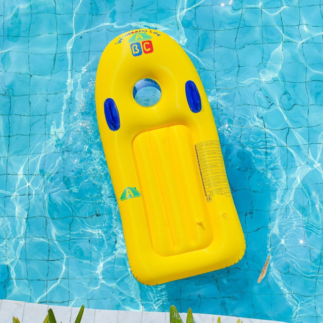 VUKU Surf Boards Thickened Inflatable Kids Body Board Surf Float with Dual Air Chambers Safety Handles, Portable Water Play Inflatable Surfboard for Swimming Pool Beach Lake