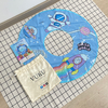 VUKU Cute Astronaut Space Print Inflatable Swim Ring for Kids, Anti-Rollover Leakproof Swimming Float Ring for Pool Beach Summer Water Party