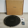 VUKU 25 Inch Foldable Mini Fitness Trampoline, Quiet Bungee Rebounder Trampoline with Safety Pad, Max 260 Lbs Weight Capacity, Indoor Outdoor Workout Exercise Equipment for Adults and Kids