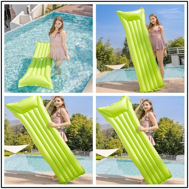 Inflatable Water Float Mat, Portable Swim Raft for Pool Lake Beach, Inflatable Mattress Swimming Floats for Recreational Use