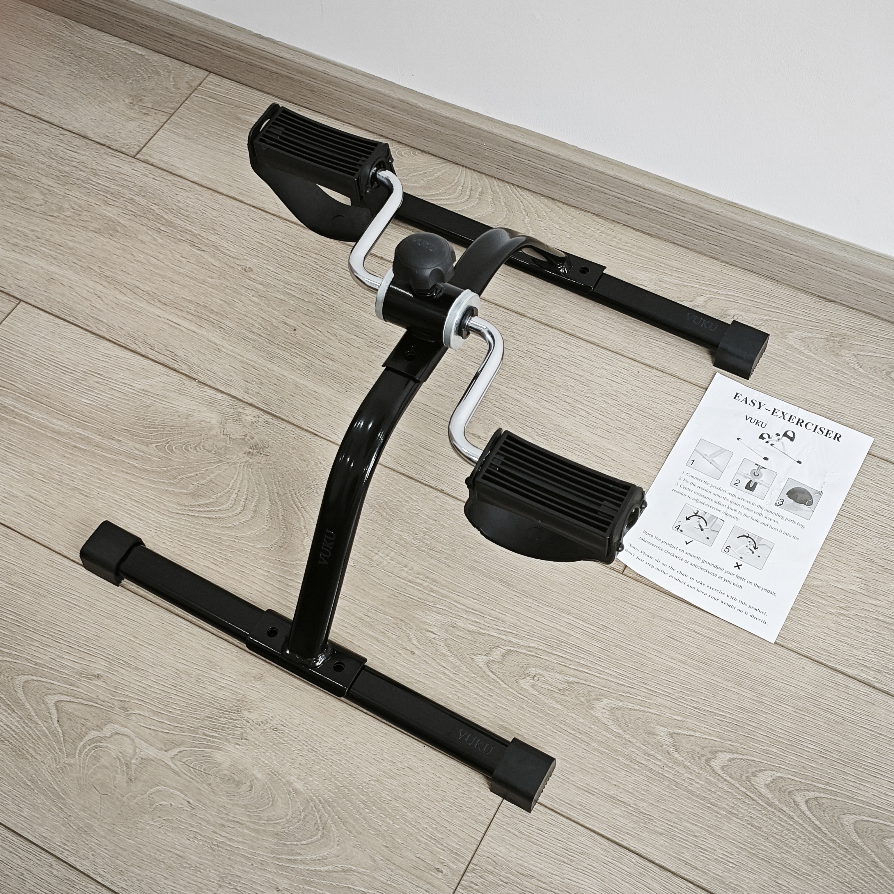 VUKU Portable Under Desk Bike Pedal Exerciser Exercise Treadmills, Mini Leg Workout Cycle Machine for Home Office, Physical Therapy Fitness Equipment for Adults Seniors