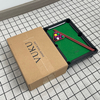 VUKU Portable Tabletop Mini Billiard Tables Set, Small Desktop Billiards Game Kit with 2 Cues, Billiard Balls Triangle Rack, Indoor Travel Party Family Game Toy Gift for Kids Adults Boys Girls